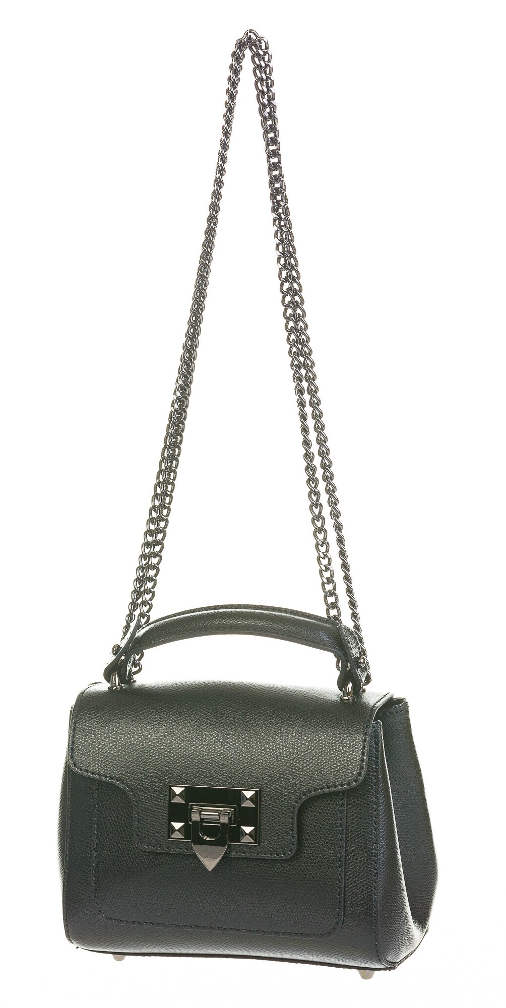 AGNES : borsa donna mini, pelle saffiano, colore : NERO, Made in Italy